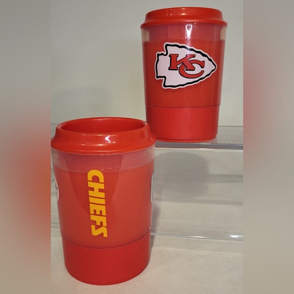 💰REDUCED PRICE✨NEW! KANSAS CITY CHIEFS freezable WINE TUMBLER CUPS